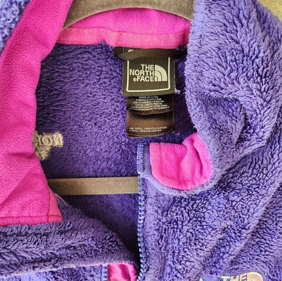 90s Purple The North Face Fleece Jacket- Size Medium - Picture 3 of 4